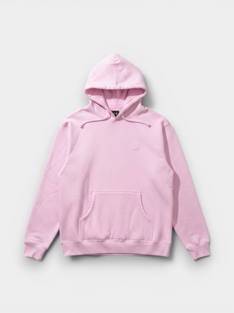 Pink Cotton Blend Pullover Hoodie Sweatshirt