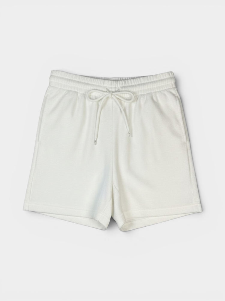Towel Terry Boyfriend Zip Hoodie & Shorts Matching Set