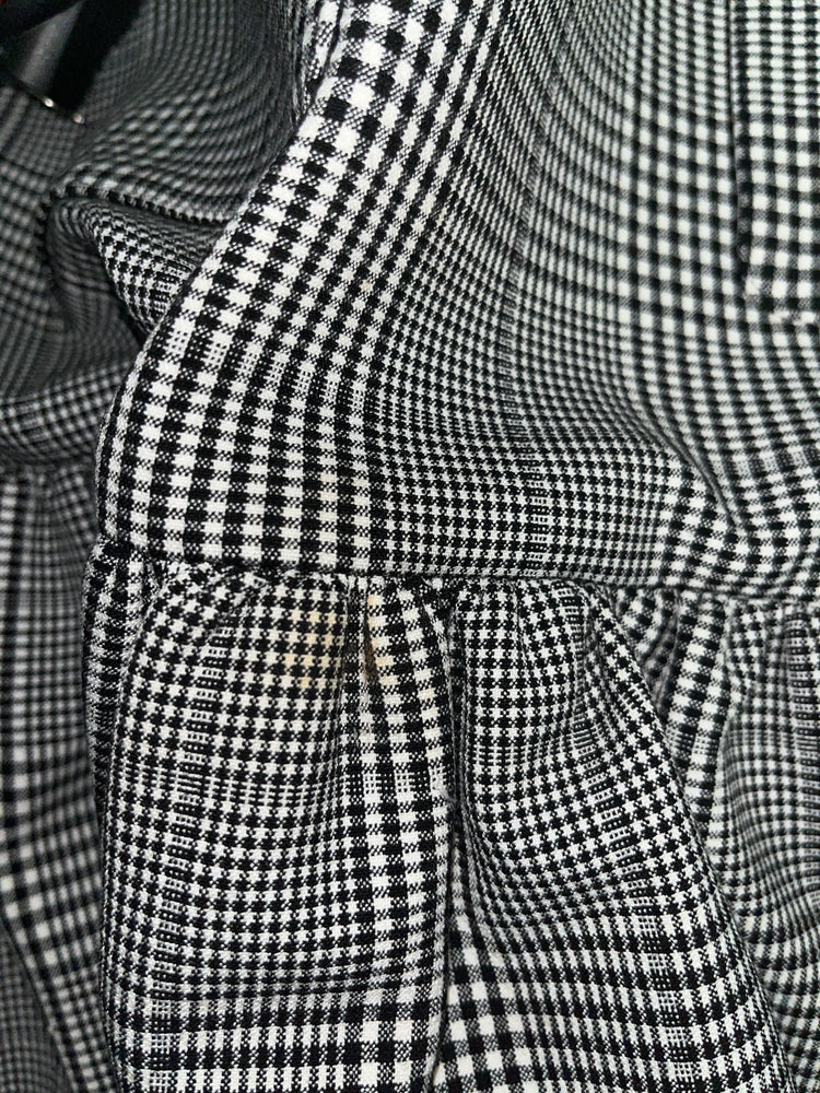 Prince of Wales Check Drop-Waist Mini Dress