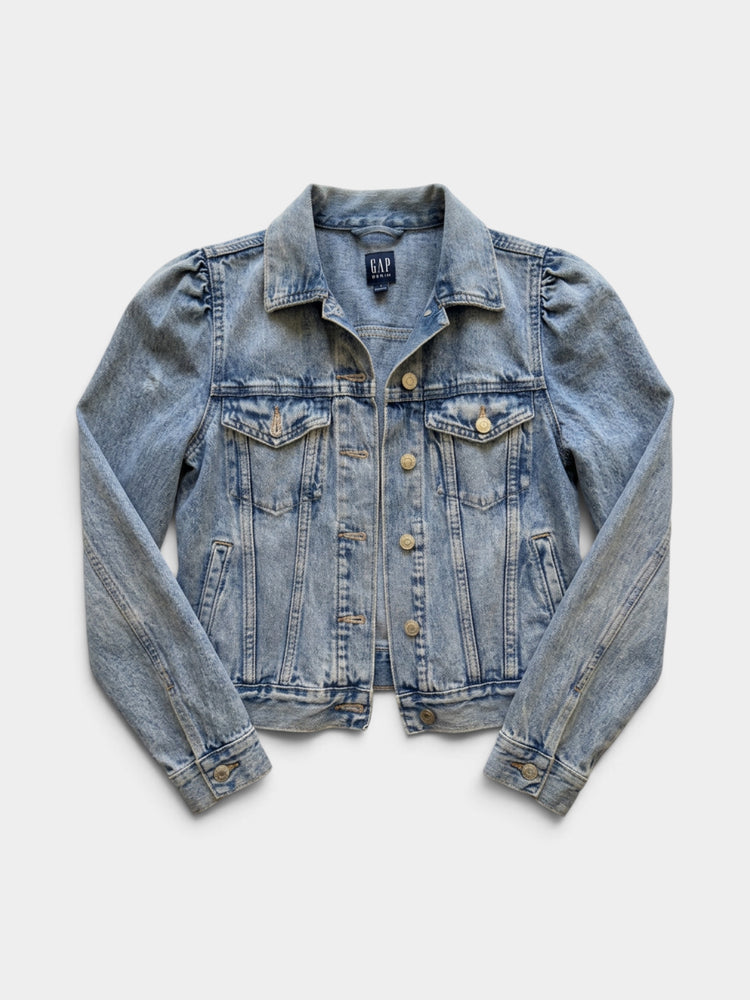 Puff Sleeve Icon Denim Jacket
