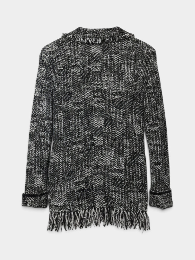 Tweed Fringe Blazer