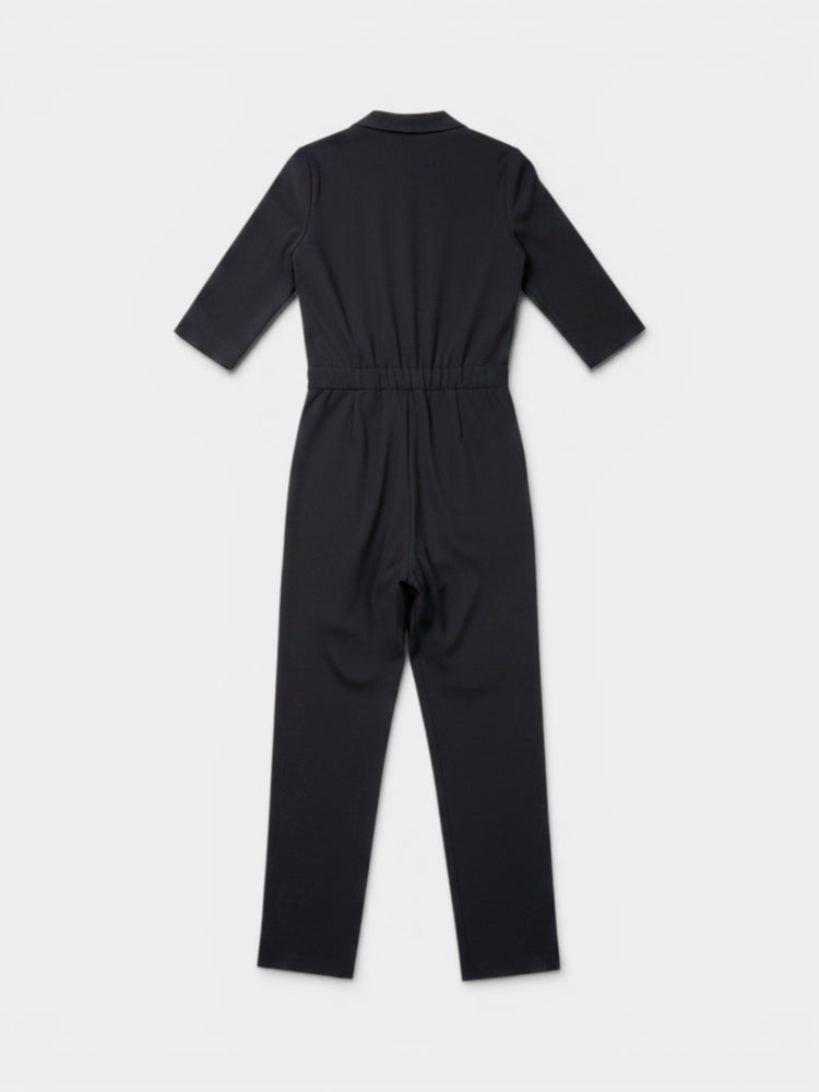 Black Belted Wrap Jumpsuit