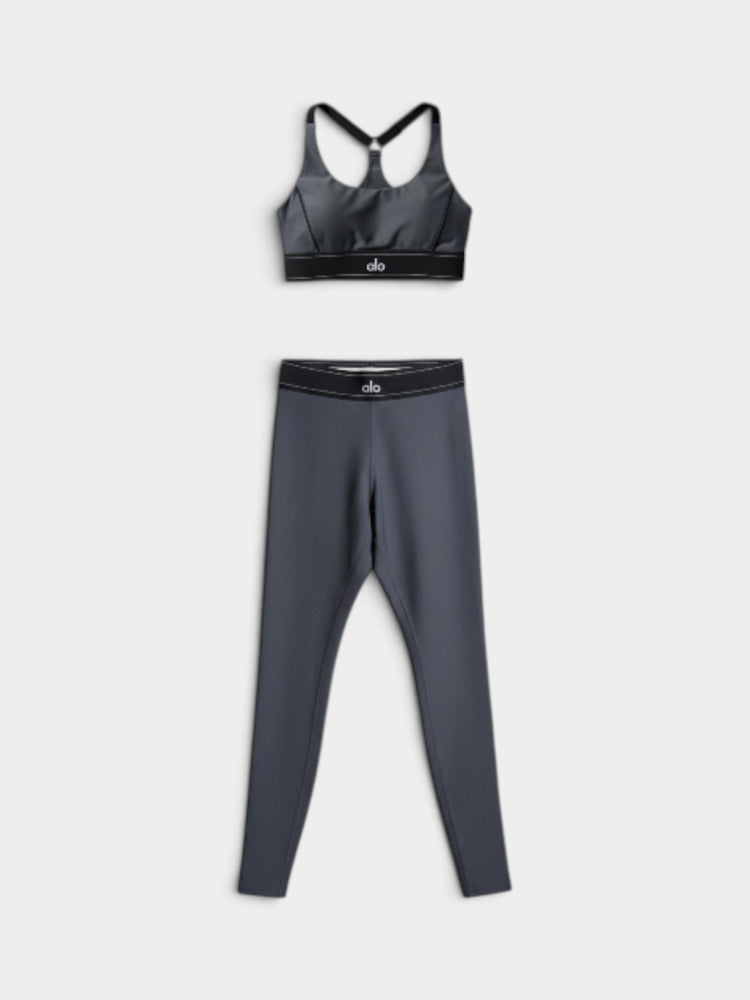 Yoga Slate Gray Compression Slim-Fit Leggings