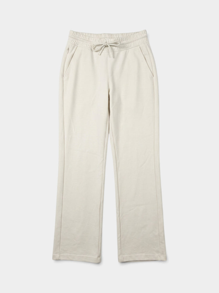 Ivory Ruched Waist Straight Leg Lounge Pants