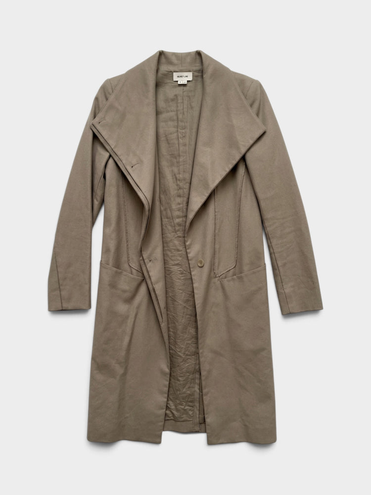 Taupe Open-Front Coat