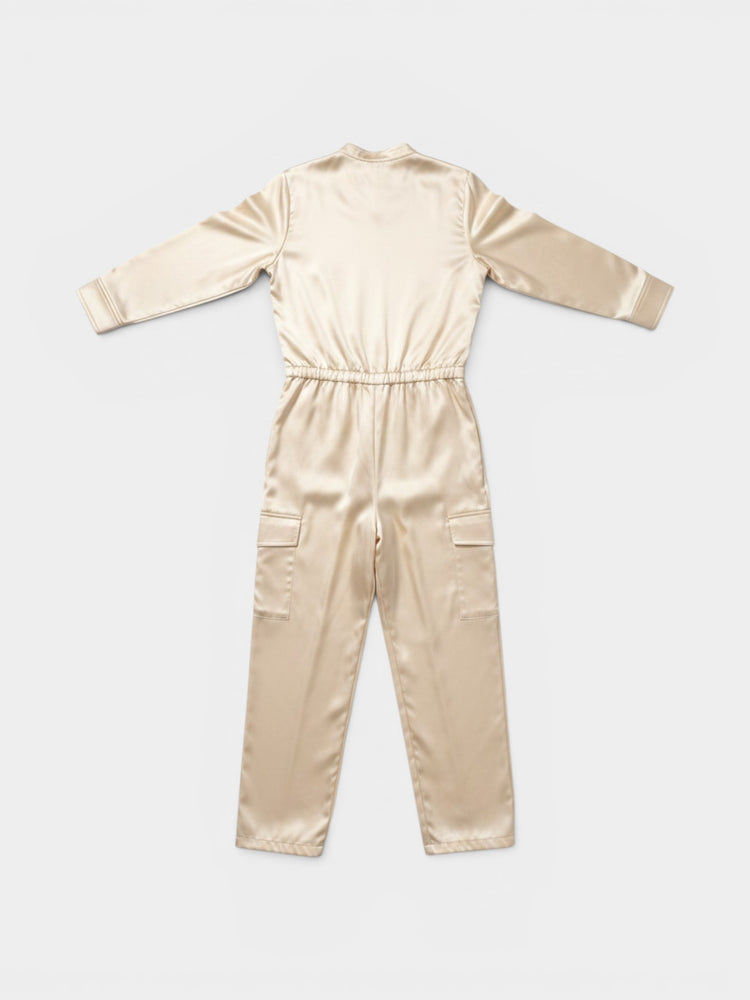 Satin wide-leg jumpsuit