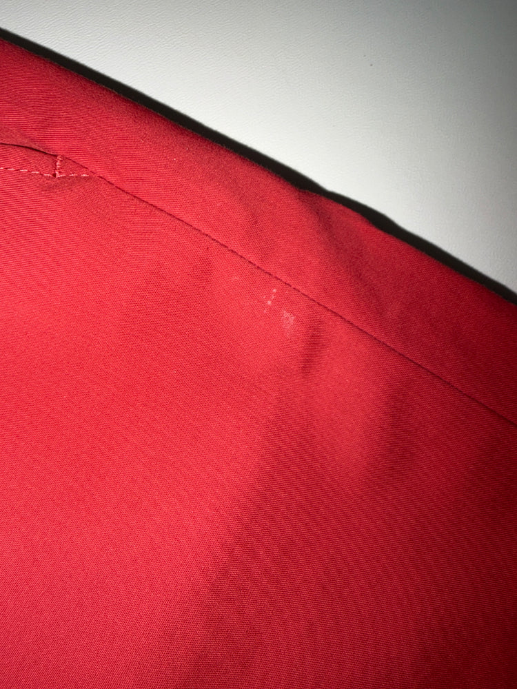Burnt Red Linen Blend High-Rise Bermuda Shorts