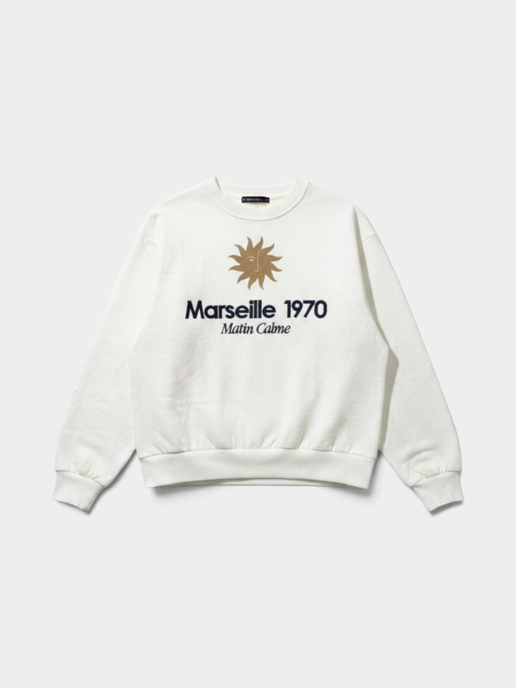 Ivory Marseille 1970 Graphic Crewneck Sweatshirt