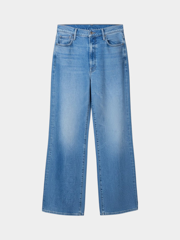 Wide Leg High Rise Blue Wash Denim Jeans