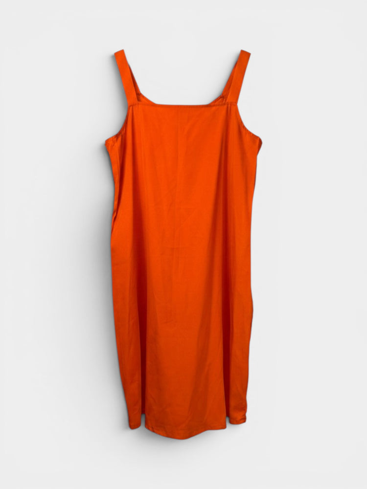 Handmade Burnt Orange Midi Slip Dress
