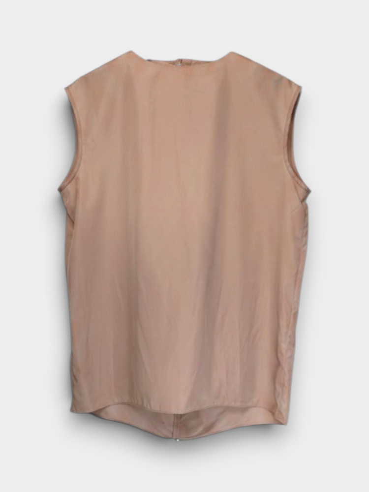 Taupe Sleeveless Tank with Matching Handkerchief Scarf